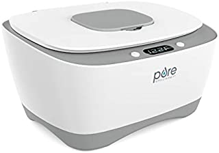 PureBaby Wipe Warmer with Digital Display - Easy-Feed Dispenser with 3 Heat Settings, LCD Display, 80 Wipe Capacity, Naturally Steam Heated for Maximum Comfort and Safety for Baby