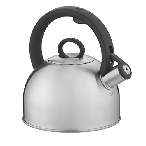 Cuisinart Aura, Silver Stainless Steel Stovetop Tea Kettle, 2 Qt,CTK-SS17N