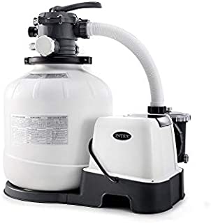 Intex 26679EG Krystal Clear 2150 GPH Pump & Saltwater Sand Filter Saltwater System, Grey