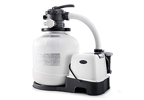 Intex 26679EG Krystal Clear 2150 GPH Pump & Saltwater Sand Filter Saltwater System, Grey