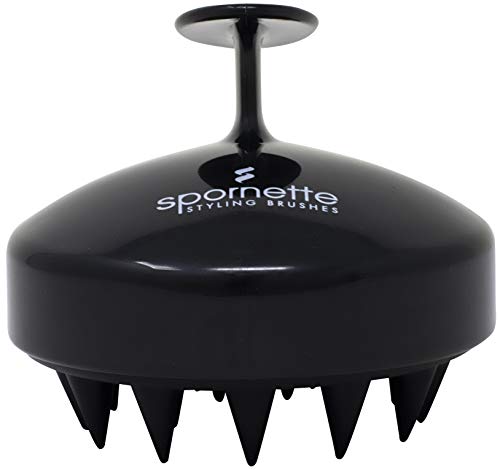 Spornette Scalp Massager Shampoo Brush Black