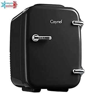 CAYNEL Mini Fridge Cooler and Warmer, (4Liter / 6Can) Portable Compact Personal Fridge, AC/DC Thermoelectric System, 100% Freon-Free Eco Friendly for Home, Office and Car