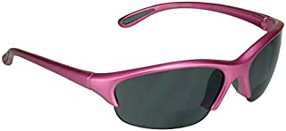 proSPORT Bifocal Sunglasses +3.00 Pink Frame Smoke Lens Unisex Lightweight Sport Sunglasses