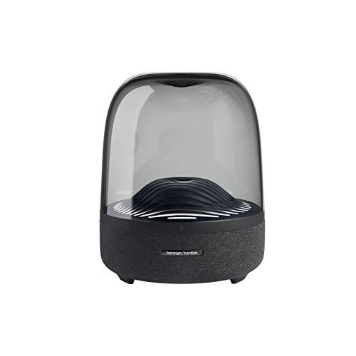 Harman Kardon Aura Studio 3 - Elegant, BT Wireless Speaker with Premium Design and Ambient Lighting- Black