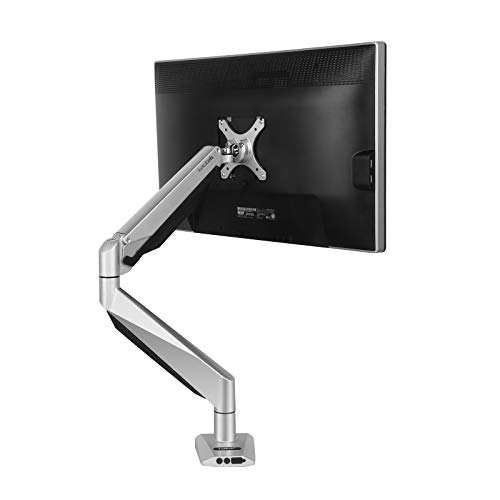 Loctek Monitor Arm Fits for 10-27 inches Computer Monitor, Gas Spring Adjusts Monitor Mount Height