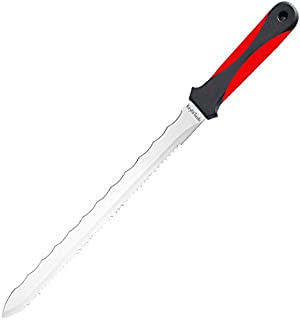 Keyfit Tools DOUBLE SIDED SERRATED STAINLESS STEEL CARVING KNIFE, Carver/Slicer Turkey, Ham, Prime Rib, Roast Beef, Chicken Carving Knife