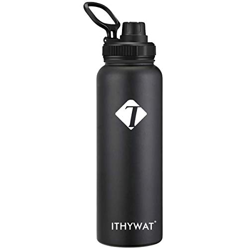 Ithywat Vacuum Bottle Double-Wall Insulation Thermos Leak-Proof Spout Lid Sports Water Bottle Stainless Steel Travel Mugs Sports Fan Travel Mugs Spout Shaker Bottle 27oz