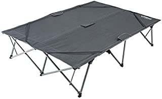 KingCamp Double Camping Cot for 2 Person, 550 Lbs Capacity, Oversized Heavy Duty 1200D Oxford, Anodized Steel Frame Folding Sleeping Bed with Wheeled Carry Bag for Indoor & Outdoor