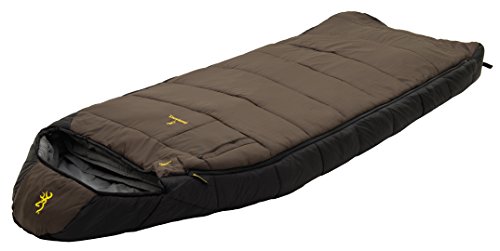 Browning Camping McKinley 0 Degree Sleeping Bag, Clay/Black, 36-Inch x 90-Inch