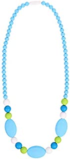 Joysiya Silicone Teething Necklace Beads Chewable Mum Baby Nursing Jewelry - Blue