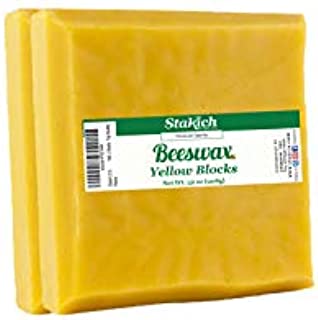 Stakich Yellow Beeswax Blocks - Natural 2 Pounds