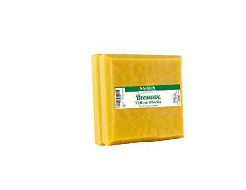 Stakich Yellow Beeswax Blocks - Natural 2 Pounds