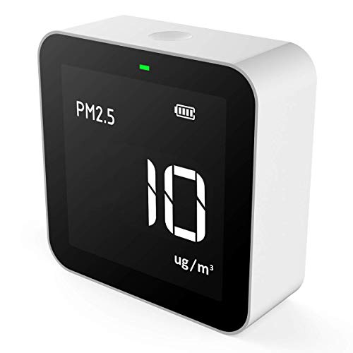 Temtop P10 Air Quality Monitor for PM2.5 AQI Professional Particle Sensor Fine Dust Detector Real Time Display Rechargeable Battery