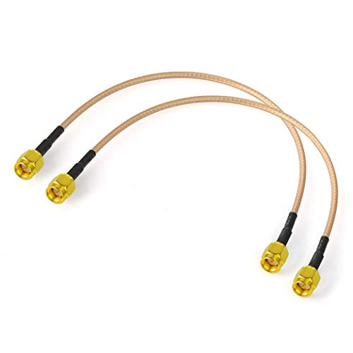 Bingfu SMA Male to SMA Male RG316 Coaxial Jumper Cable 15cm 6 inch (2-Pack) Compatible with 4G LTE Cellular Linear Amplifier RTL SDR USB Dongle ADS-B Receiver Handheld RF Explorer Spectrum Analyzer