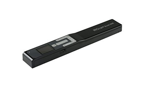 IRISCan Book 5 WiFi Wand Portable Scanner, Ultra Speed Sheet fed Scanner Battery Lithium, 1 Click scan to PDF, Scan to PDF/Word/Excel/JPG, Full OCR 138 Languages, Scan to SD, No PC Needed