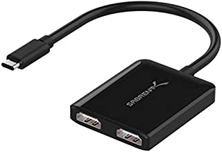 Sabrent USB Type-C Dual HDMI Adapter [Supports Up to Two 4K 30Hz Monitors, Compatible with Windows Systems Only] (DA-UCDH)