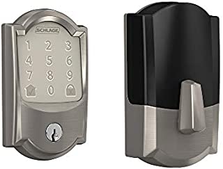 Schlage Encode Smart WiFi Deadbolt with Camelot Trim In Satin Nickel