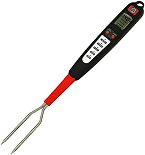 Grille Perfect Digital Meat Thermometer for Grilling and Barbecue Turner Fork with Ready Alarm