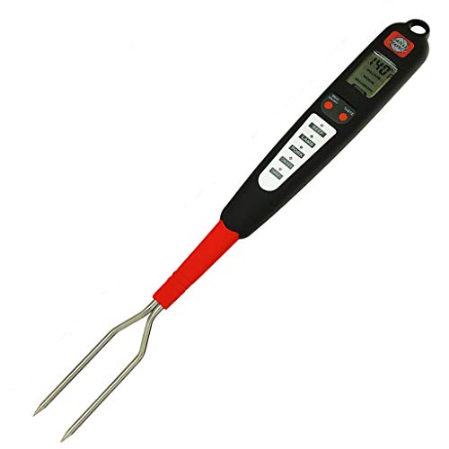 Grille Perfect Digital Meat Thermometer for Grilling and Barbecue Turner Fork with Ready Alarm