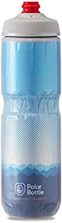 Polar Bottle Breakaway Insulated Bike Water Bottle - BPA Free, Cycling & Sports Squeeze Bottle (Ridge - Cobalt Blue & Silver, 24 oz)