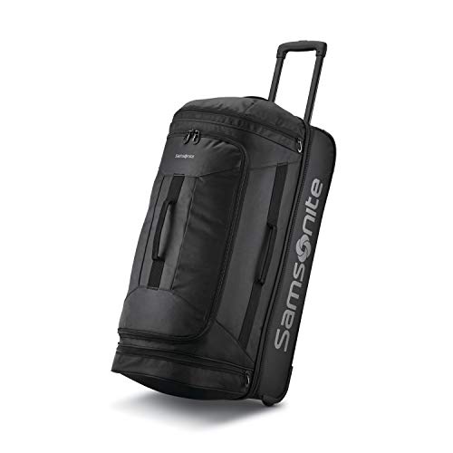 Samsonite Andante 2 Drop Bottom Wheeled Rolling Duffel Bag, All Black