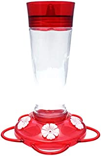 More Birds Ruby Hummingbird Feeder, Glass Bottle, 5 Feeding Ports, 10-Ounce Nectar Capacity