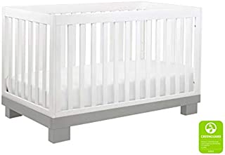 Babyletto Modo 3-in-1 Convertible Crib with Toddler Bed Conversion Kit, Grey / White