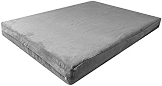 eConsumersUSA 40''x35''x4'' Deluxe Gray Color Microsuede Fabric 100% Washable Luxury Comfort Replacement Dog Bed Zippered Duvet Gusset Case - Cover Only