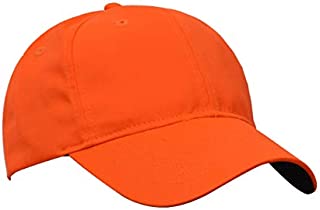 Tirrinia Blaze Orange Hunting Neon Basics Cap Low Profile Tangerine Safety Baseball Hat with Adjustable Closure