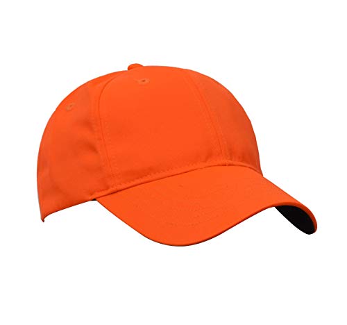 Tirrinia Blaze Orange Hunting Neon Basics Cap Low Profile Tangerine Safety Baseball Hat with Adjustable Closure