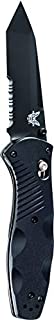 Benchmade - Barrage 583 Knife, Tanto Blade, Serrated Edge, Coated Finish, Black Handle, Made in the USA