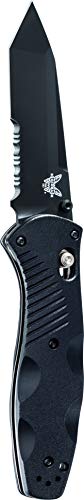 Benchmade - Barrage 583 Knife, Tanto Blade, Serrated Edge, Coated Finish, Black Handle, Made in the USA