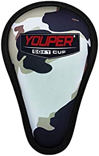 Youper Boys Youth Soft Foam Protective Athletic Cup (Ages 7-12), Kid Athletic Cup for Baseball, Football, Lacrosse, Hockey, MMA (Camo (1-Pack)