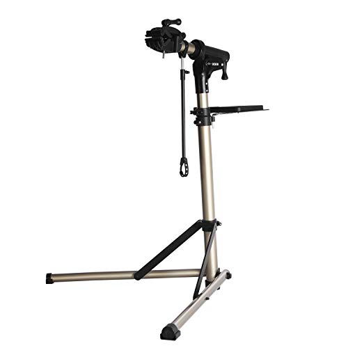 CXWXC Bike Repair Stand -Shop Home Bicycle Mechanic Maintenance Rack- Whole Aluminum Alloy- Height Adjustable (rs100) (Champagne)