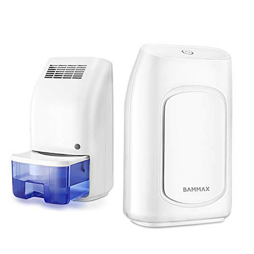 Bammax Dehumidifier, Electric Mini Dehumidifier for Home, Portable and Compact 700ml (24 oz) Capacity Ultra Quiet Small Air Dehumidifiers for Basements, Bedroom, Bathroom, RV, Closet, Auto Shut Off