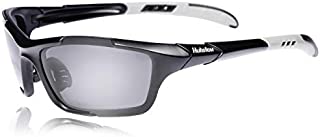 Hulislem S1 Sport Polarized Sunglasses For Men Women Mens Womens Running Golf Sports (Matte Black-Smoke)