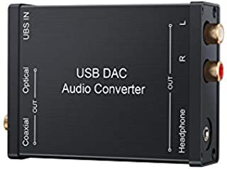 Premium USB DAC External Sound Card Compatible with PC Mac Android PS4