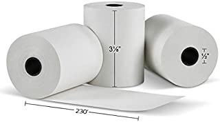 (5 PoS Rolls) 3 1/8 Inch x 230' Paper Premium M244A Thermal Paper thermal, black image receipt printer paper for TM-T88III, TM-T88IV, TM-T88V, TSP100, CT-S300, CT-S2000, M129B, M129C, M244A 109282