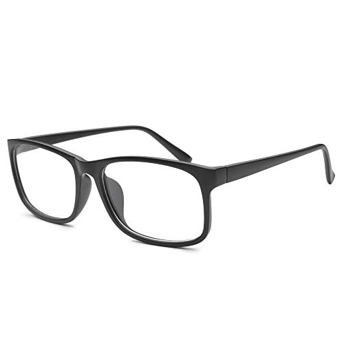 Nearsighted Oversize Myopia Glasses Everyday Use Mens Womens -0.50 Black Distance Glasses (NOT Reading Glasses)