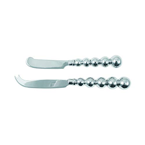 MARIPOSA Pearled Cheese Knife Set, Silver