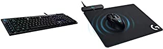 Logitech G815 RGB Mechanical Gaming Keyboard & Powerplay Wireless Charging System for G502 Lightspeed, G703, G903 Lightspeed and PRO Wireless Gaming Mice, Cloth or Hard Gaming Mouse Pad - Black