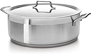 Hascevher Classic 18/10 Stainless Steel Dutch Oven Covered Stockpot Cookware Induction Compatible Oven Safe 8.5 Quart HD8