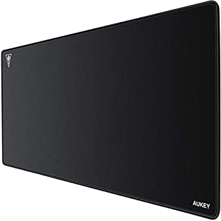 AUKEY Gaming Mouse Pad Large XXL (35.4×15.75×0.15in) Thick Extended Mouse Mat Non-Slip Spill-Resistant Desk Pad with Special-Textured Surface, Anti-Fray Stitched Edges for Keyboard, PC - Black