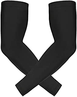 HDE Arm Compression Sleeves for Kids Basketball Shooting Sleeve - Youth Sports Football Baseball Softball (Black, Youth Medium)