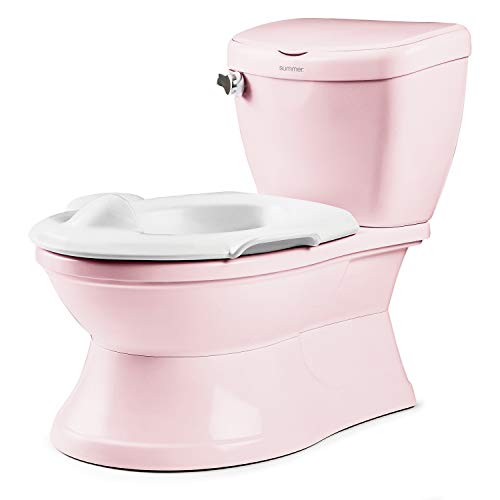 Summer My Size Potty Train and Transition, Pink  Realistic Potty Training Toilet Looks and Feels Like an Adult Toilet  Includes Removable Potty Topper and Storage Hook, Easy to Empty and Clean