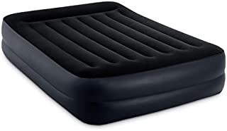 Intex Dura-Beam Series Pillow Rest Raised Airbed w/Built-in Pillow & Internal Electric Pump, Bed Height 16.5