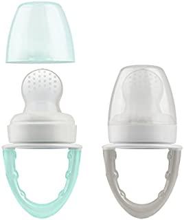 Dr. Brown's Fresh First Silicone Feeder, Mint & Grey, 2 Count