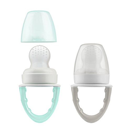 Dr. Brown's Fresh First Silicone Feeder, Mint & Grey, 2 Count