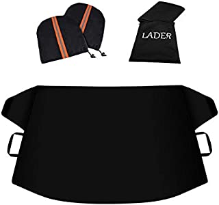 LADER Windshield Snow Cover, Car Windshield Snow Cover Ice Removal Wiper Protector for Snow,Ice,Sun,Frost Defense, Windshield Snow Ice Cover with Magnetic Edges, Fits Most Cars Trucks Vans and SUVs