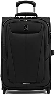 Travelpro Maxlite 5-Softside Lightweight Expandable Upright Luggage, Black, Carry-On 22-Inch